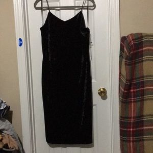 Active USA black velvet dress